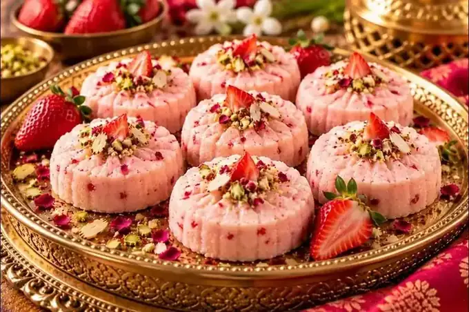 Strawberry Sandesh